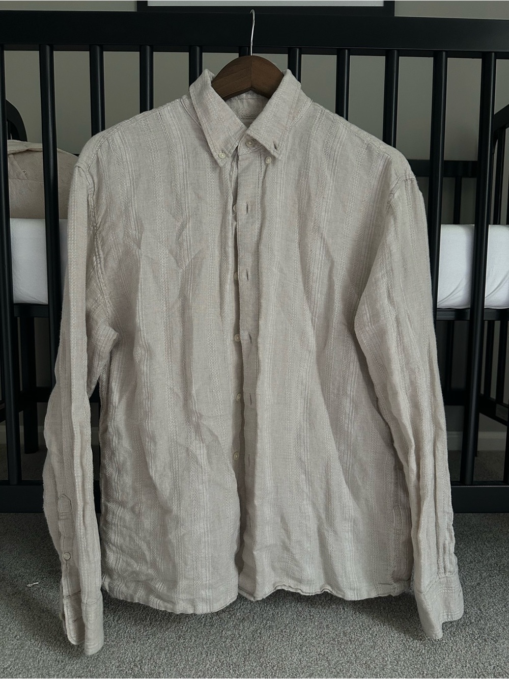 Abercrombie & Fitch Beige Button-Down Casual Shirt